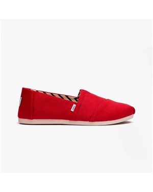 TOMS Alpargata Ladies Cotton Espadrille - Red
