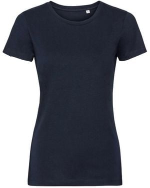 Russell Ladies Organic Short-Sleeved T-Shirt (French) Cotton - Blue