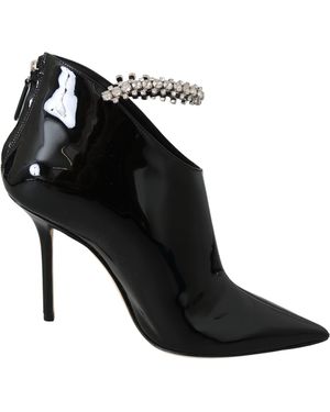 Jimmy Choo Blaize 100 Pat Zwarte Leren Laars