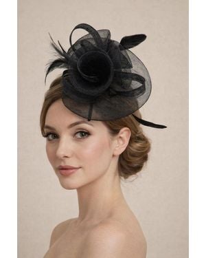 SVNX Floral Fascinator With A Wide Base - Natural