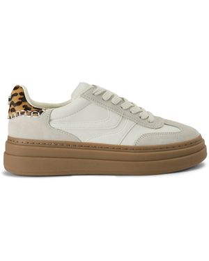 Steve Madden Suede Dodge Trainers - White