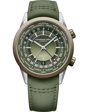 Raymond Weil Freelancer Watch 2765-Sbc-52001 Leather - Green