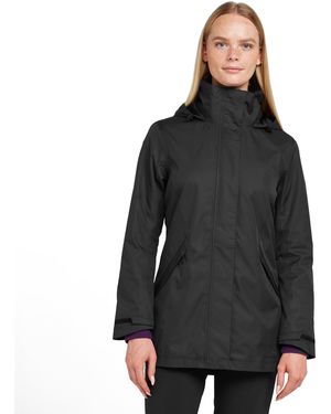 Peter Storm Mistral Long Waterproof Jacket With Adjustable Hood, Hiking Raincoat - Black