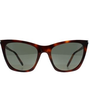 Saint Laurent Cat Eye Havana Sl 214 Kate Thin - Brown