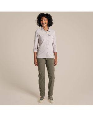 Craghoppers Ladies Nosilife Pro Iii Long-Sleeved Shirt (Soft Mushroom) - Grey