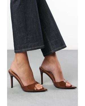 Where's That From Wheres 'Tasha' Suede Open Toe Stiletto Mules - Black