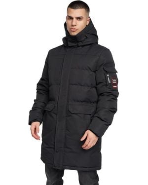 Crosshatch Milwaka Long Padded Jacket - Black