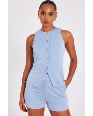 Quiz Woven Tailored Shorts - Blue
