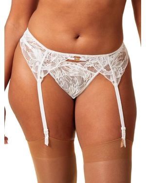 Gossard Lace Soirée Suspender - Blue