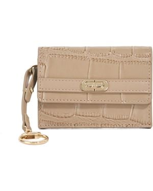 Dune Kimble Reptile-Effect Leather Card Holder - Natural