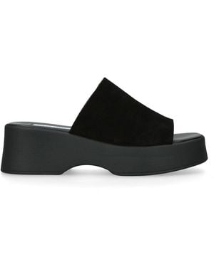 Steve Madden Suede Slinky Sandals - Black