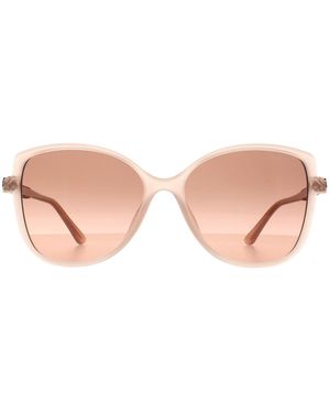 Michael Kors Malta 57Mm Gradient Butterfly Sunglasses - Pink
