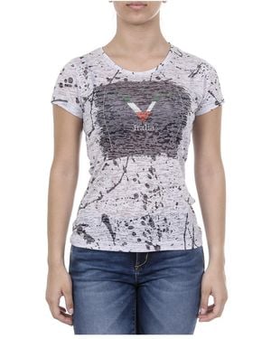 Versace 19.69 Abbigliamento Sportivo V T-Shirt Short Sleeves Round Neck Ava - Blue