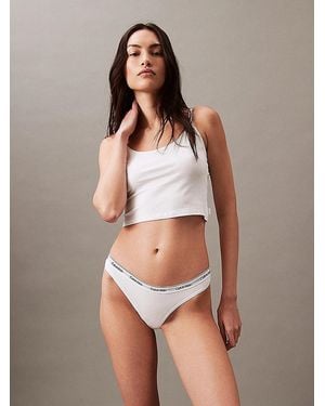 Calvin Klein Modern Logo Thong Classic - Brown