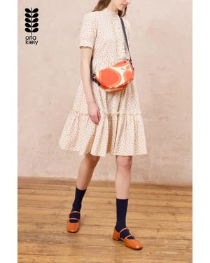 Orla Kiely Bold Pear Print Mini Crossbody Bag With Adjustable Strap - Pink