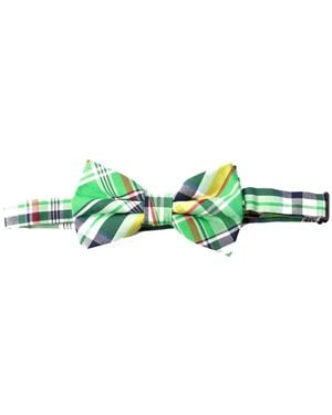 SVNX Check Print Bow Tie - Green