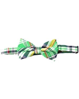 SVNX Check Print Bow Tie - Green