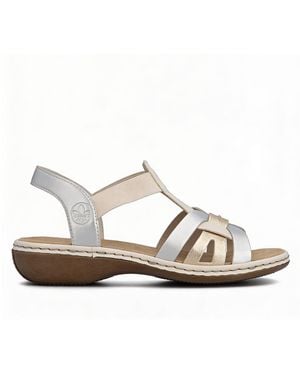 Rieker 65918 Slingback Sandals Multi - White