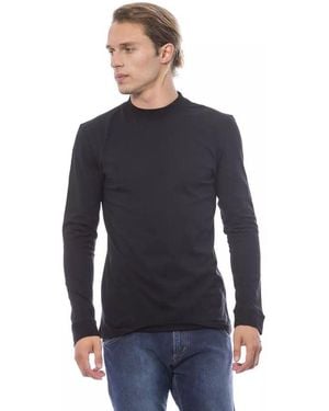 Verri Mock Neck Long Sleeve Shirt Ve3054 - Blue