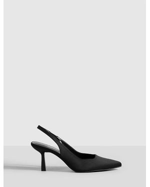 Boohoo Wide Fit Low Slingback Court Shoes - White