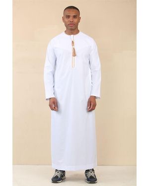 Thobez Omani Eid Thobe Saudi Emirati Jubba Robe - Blue