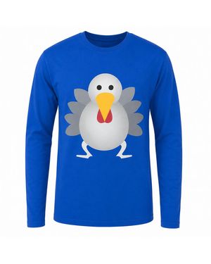 Rjm Christmas Turkey Pyjama Set Funny Festive Winter Nightwear Cotton - Blue