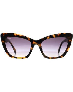 Max Mara Cat Eye Coloured Havana Smoke Gradient Mm0063 Logo14 - Brown