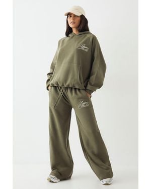 DSGN Studio Script Straight Leg Jogger - Green