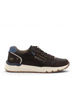 Mustang Faux Leather Trainer Trainers - Black