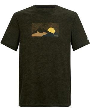 Regatta Fingal Landscape T-Shirt (Dark Marl) - Green