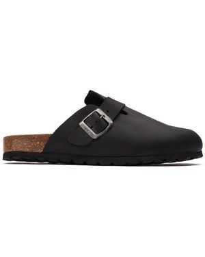 Sole Nye Footbed Mule Slippers - Black