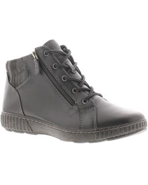 Clarks Ankle Boots Caroline Park Leather Zip - Black