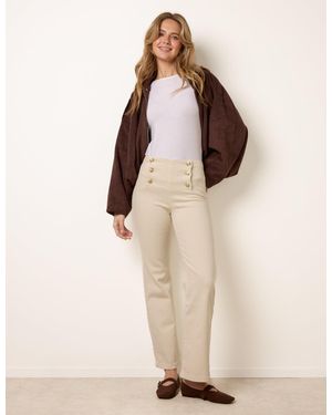 Blue Vanilla Triple Button Front Jeans - Natural