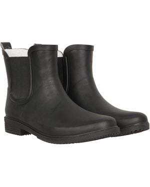 Mountain Warehouse Rubber Ankle Wellies Eva Footbed Waterproof Winter Boots - Black