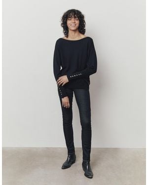 IKKS Reversible V-Neck Cardigan - Blue