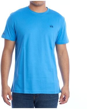 La Martina Regular Fit Short Sleeve T-Shirt Xmr010-Js206 - Blue