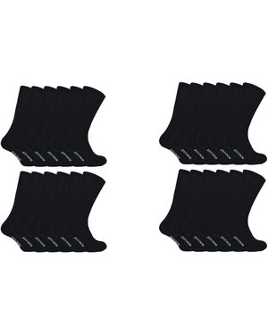Sock Snob 24 Pairs Bamboo Cotton Sports Socks - Black