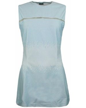 Nike Stretch Fit Crew Neck Sleeveless Light Dress 240930 400 Cotton - Blue