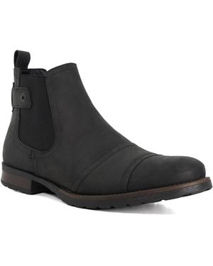 Dune Saltwood Leather Casual Chelsea Boots - Black