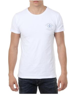Ufford & Suffolk Polo Club T-Shirt Short Sleeves Round Neck Us028 Cotton - White