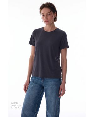 Penti Modal T-Shirt Crew Neck - Blue