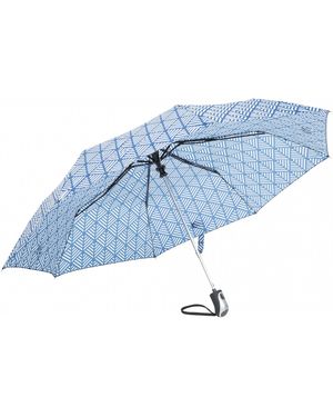Trespass Maggiemay Automatic Umbrella Chevron Print) - Blue