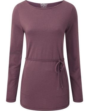 Craghoppers Ladies Fairview Tunic Long Sleeve Top (Rosehip Combo) - Purple
