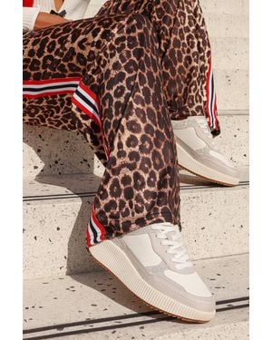 Quiz Glitter Chunky Trainer - Brown