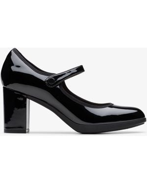 Clarks Bayla Lily Patent Shoes - Black
