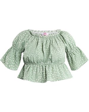 Mo My Blouse Met Hartjesprint Esha - Groen