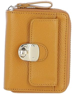Ashwood Leather Stylish Compact Ladies Purse With Rfid Protection - Metallic
