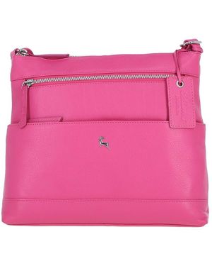 Ashwood Leather 'Derby' Stylish Real Shoulder Bag - Pink
