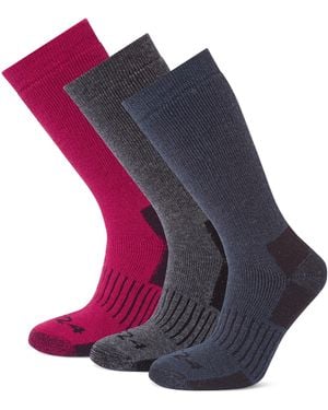 TOG24 Villach 3 Pack Trek Socks Dark Marl/Cerise/Dark - Blue