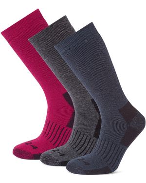 TOG24 Villach 3 Pack Trek Socks Dark Marl/Cerise/Dark - Blue